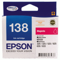 Epson No. 138 Magenta High Yield Ink Cartridge